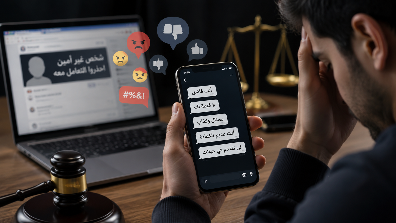السب والقذف الإلكتروني في الإمارات العقوبات وكيف تحمي حقوقك